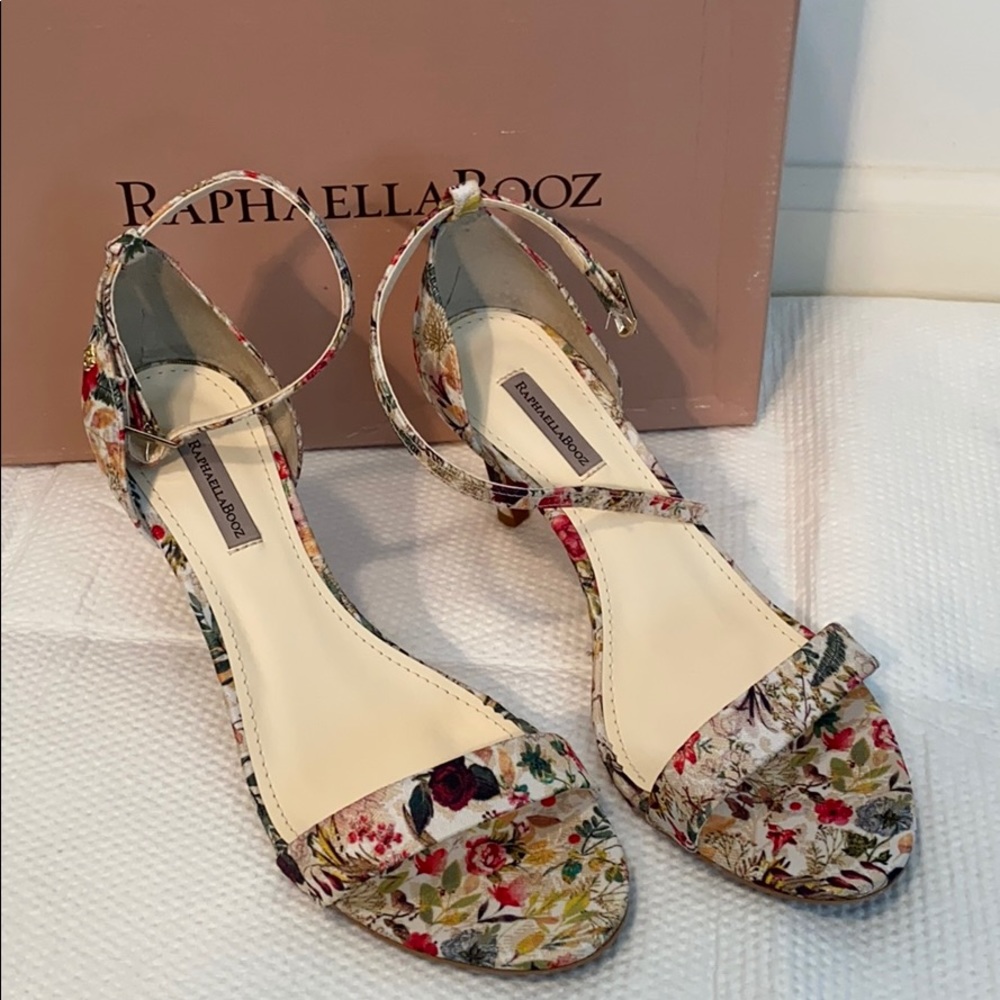 Anthropologie Raphaella Booz Floral Strappy Heels